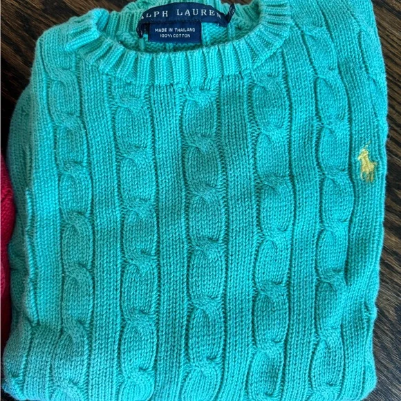 Ralph Lauren Women's Cable Knit Sweaters - Red, Pink, Purple, Teal, White - Picture 5 of 16